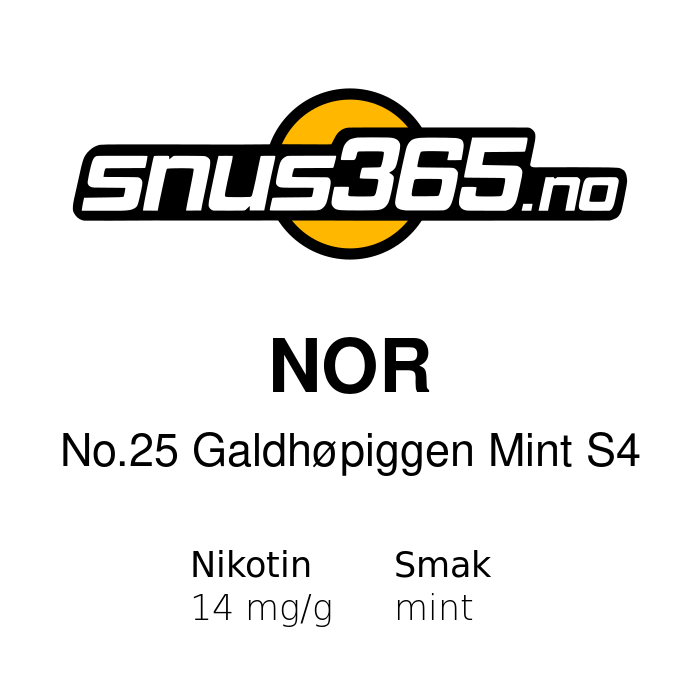 NOR No.25 Galdhøpiggen Mint S4