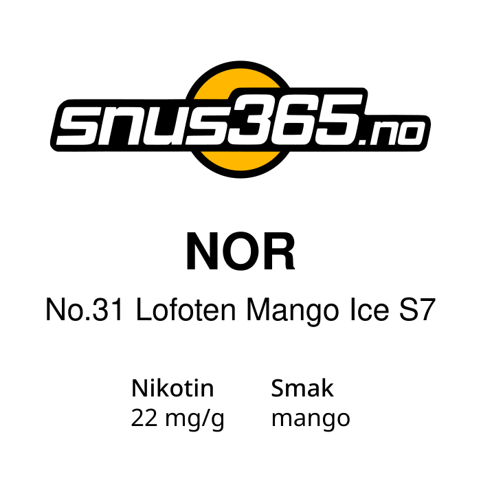 Nor No.31 Lofoten Mango Ice S7