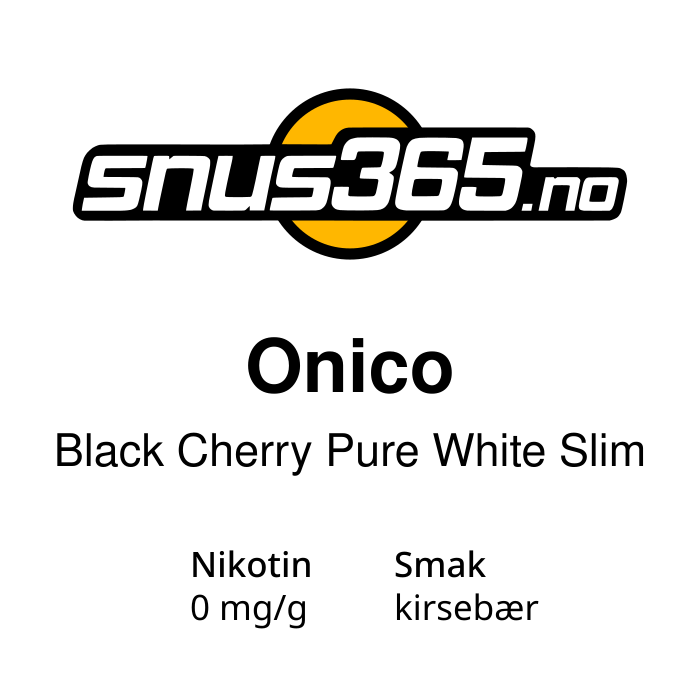 Onico Black Cherry Pure White Slim