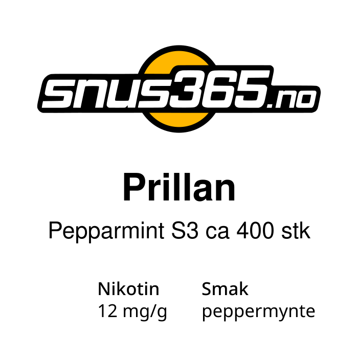 Prillan Pepparmint S3 ca 400 stk