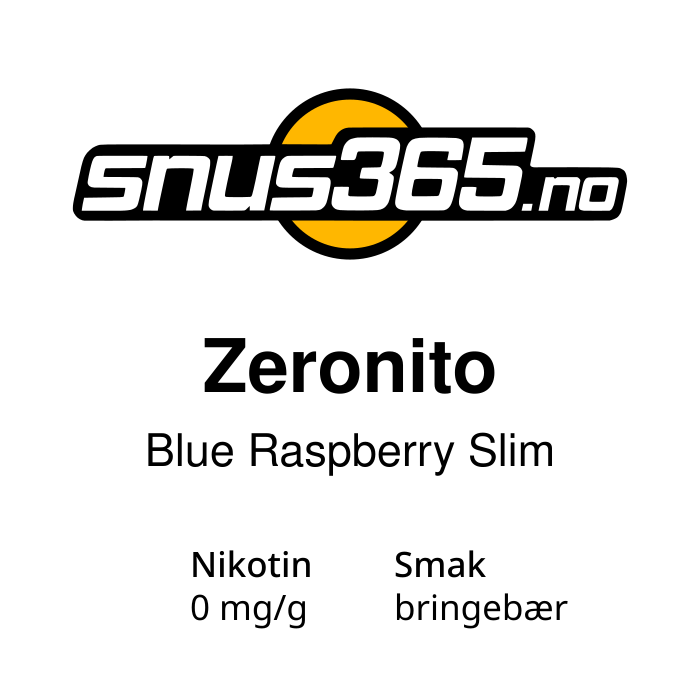 Zeronito Blue Raspeberry Slim