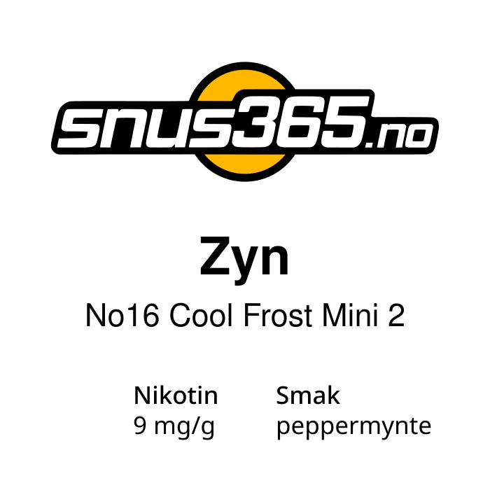 Zyn No16 Cool Frost Mini 2