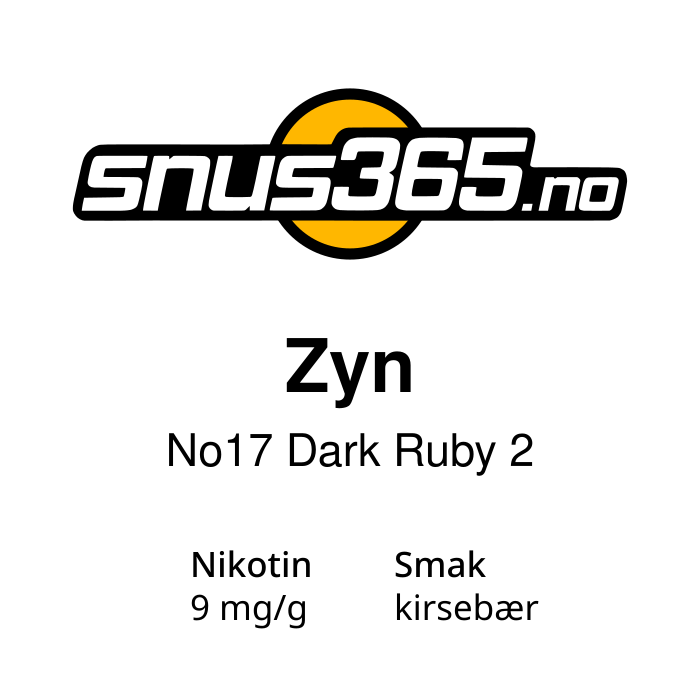 Zyn No17 Dark Ruby 2