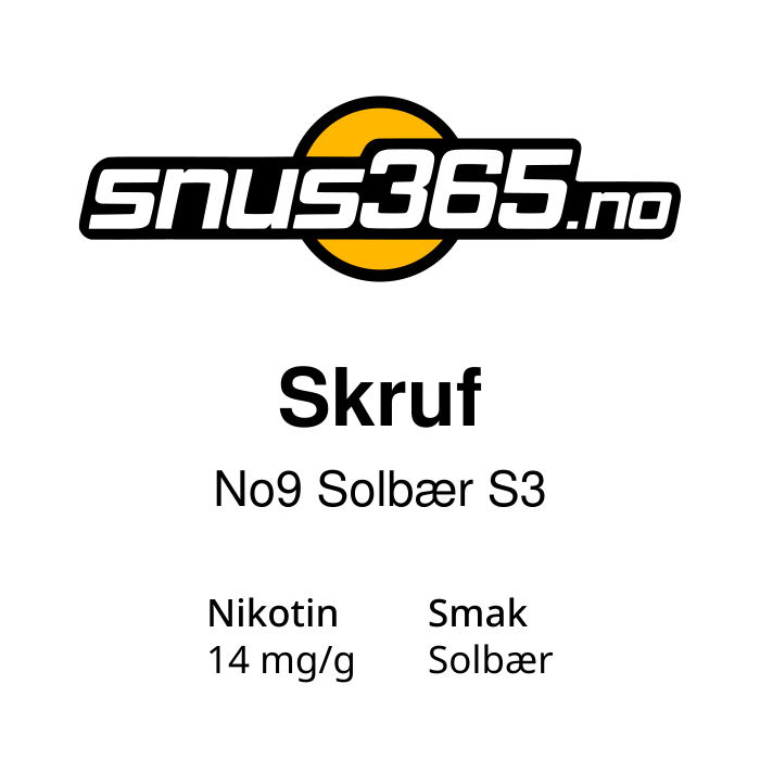 skruf No9 Solbær S3