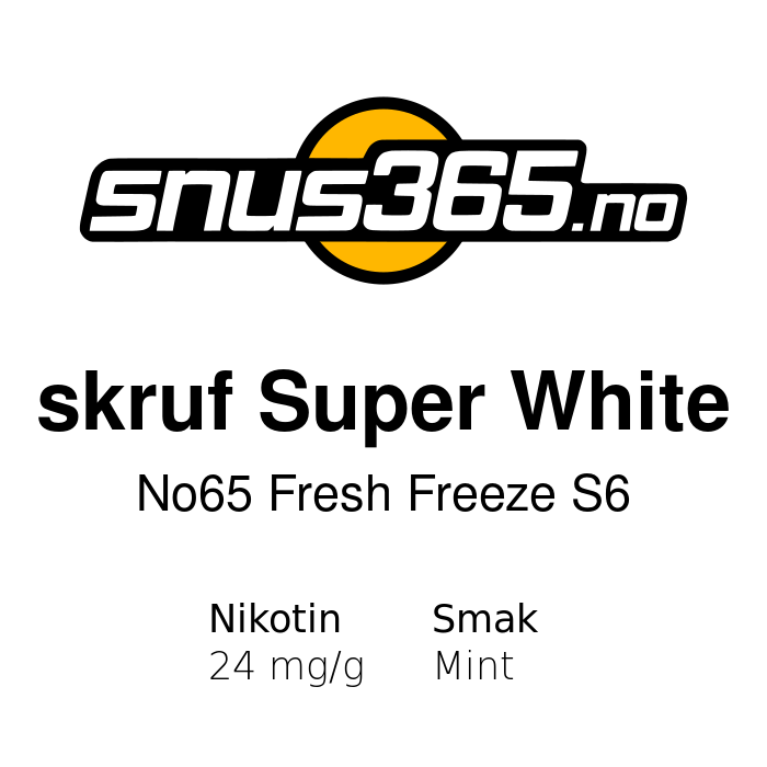 skruf Super White 65 Fresh Freeze S6