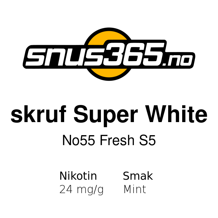 skruf Super White No55 Fresh S5