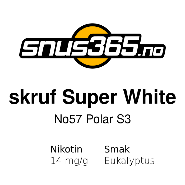 skruf Super White No57 Polar S3