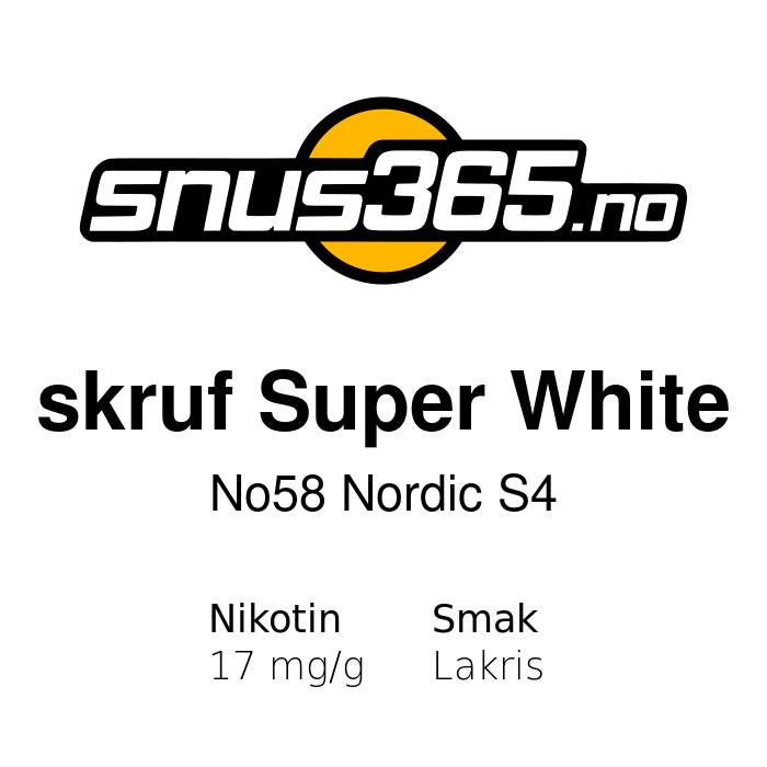 skruf Super White No58 Nordic S4