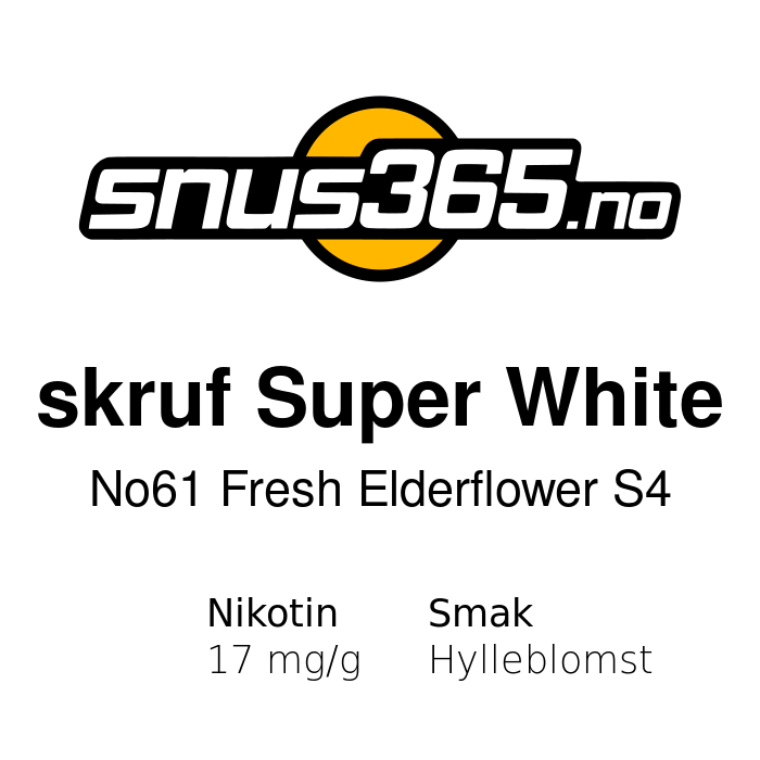 skruf Super White No61 Fresh Elderflower S4