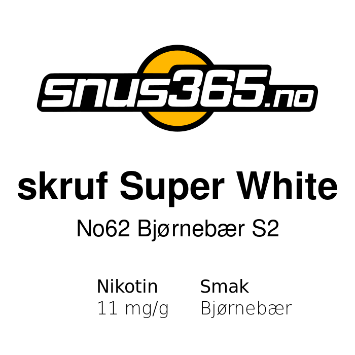 skruf Super White No62 Bjørnebær S2