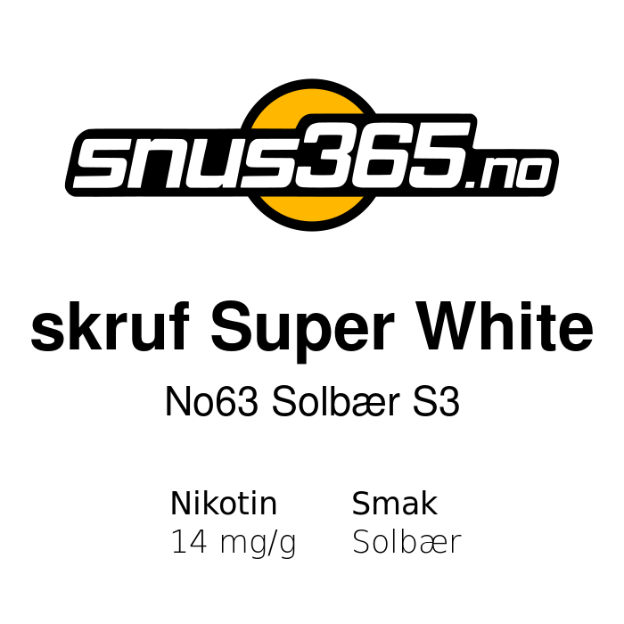 skruf Super White No63 Solbær S3