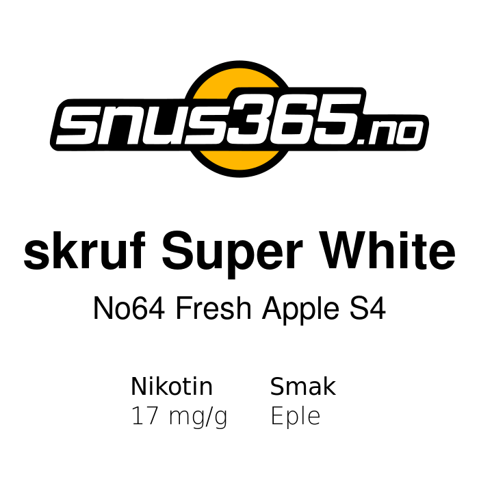 skruf Super White No64 Fresh Apple S4